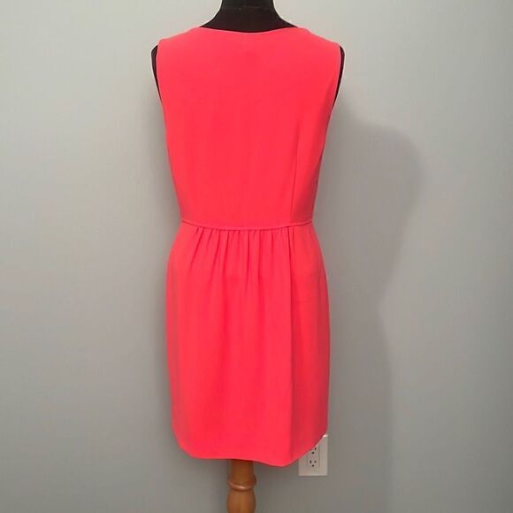 J Crew Women's Coral Pink Sleeveless Side Zip Sheath Dress - Picture 7 of 12